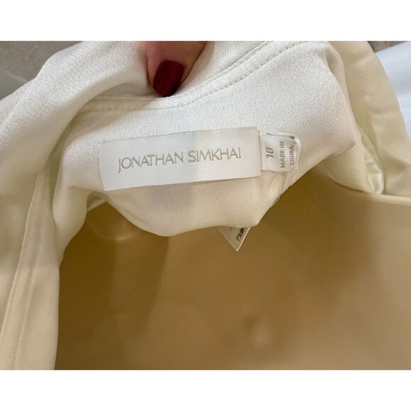 NEW Jonathan Simkhai Vittoria Gown in White NWT - Size 10 - Picture 7 of 8